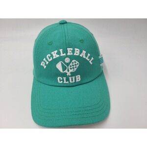 Women Pickleball Club Claires Strapback Adjustable Hat Cap Casual Green White